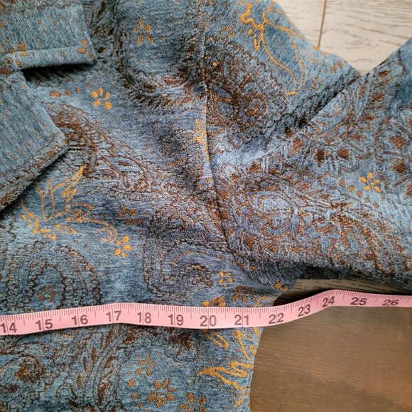 Free People Micah Duster Coat Womens S Boho Chic Tapestry Vintage Old World - Picture 8 of 10